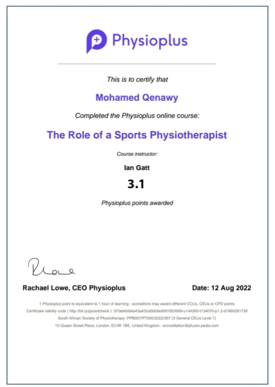 Sports Physiotherapist